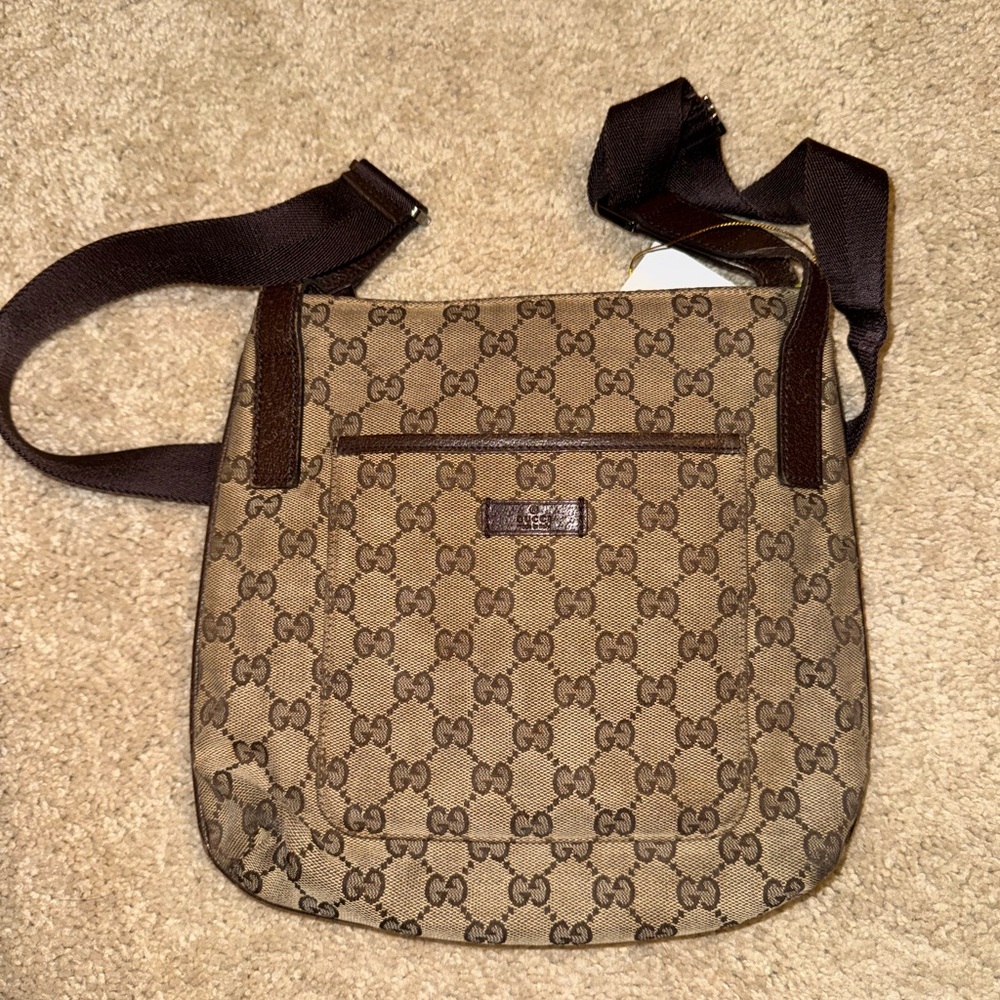 Gucci Brown Monogram Crossbody Bag